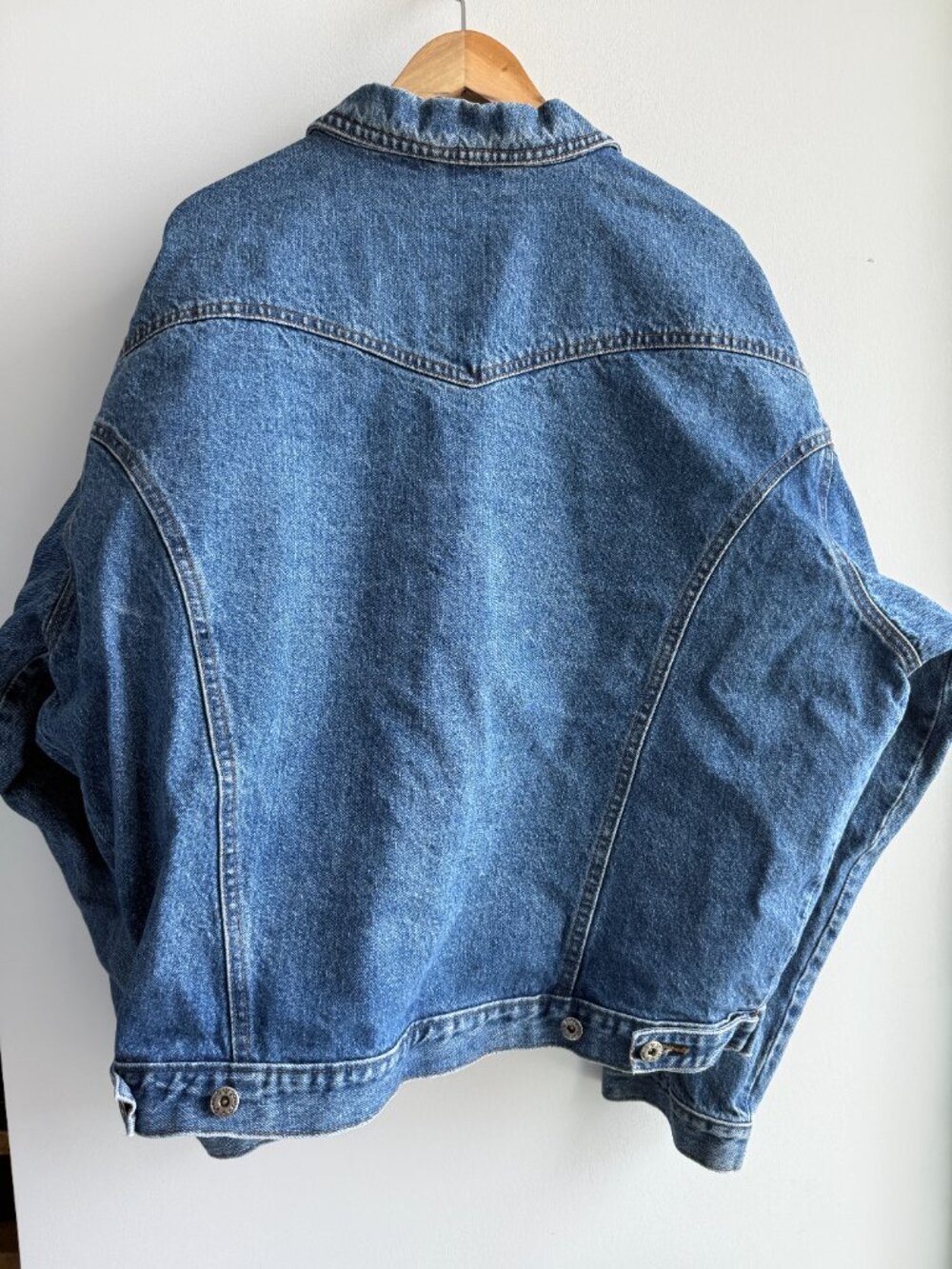 Jonny Q Vintage Denim Trucker Jacket Blue 100% Cotton XL - Picture 4 of 9